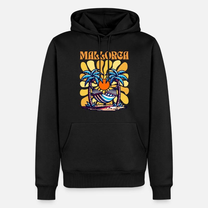 Mallorca - Männer Premium Bio Hoodie - Schwarz