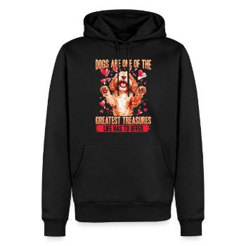 Propriétaire de chien Goldendoodle - Sweat à capuche Premium bio Homme - noir - Devant - Nico (187cm)