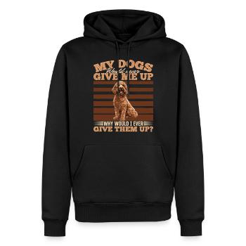 Propriétaire de chien Goldendoodle - Sweat à capuche Premium bio Homme - noir - Devant - Nico (187cm)
