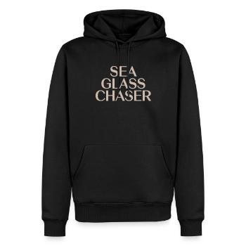 Les chasseurs de verre de mer collectionnent les trésors marins - Sweat à capuche Premium bio Homme - noir - Devant - Nico (187cm)