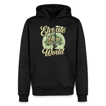 Constructeur de cabanes dans les arbres Construction de cabane dans les arbres - Sweat à capuche Premium bio Homme - noir - Devant - Nico (187cm)