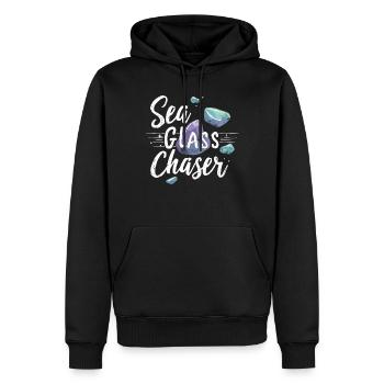 Les chasseurs de verre de mer collectionnent les trésors marins - Sweat à capuche Premium bio Homme - noir - Devant - Nico (187cm)