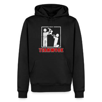 Hacke Dicht Saufen Mallorca 2025 Entonnoir à bière - Sweat à capuche Premium bio Homme - noir - Devant - Nico (187cm)