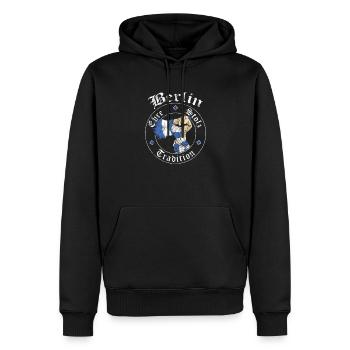 Berlin Ehre Stolz Tradition No II - Männer Premium Bio Hoodie - Schwarz - Vorne - Nico (187cm)