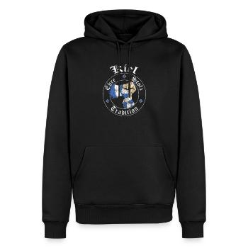 Kiel Ehre Stolz Tradition No II - Männer Premium Bio Hoodie - Schwarz - Vorne - Nico (187cm)