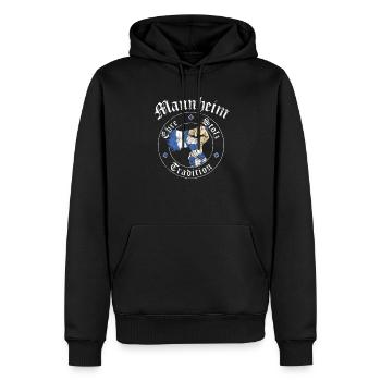 Mannheim Ehre Stolz Tradition No II - Männer Premium Bio Hoodie - Schwarz - Vorne - Nico (187cm)