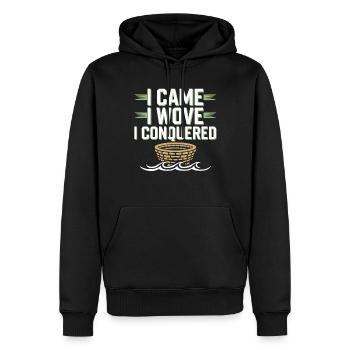 Unterwasser Korb Weben Skurrile Kunsthandwerk - Männer Premium Bio Hoodie - Schwarz - Vorne - Nico (187cm)
