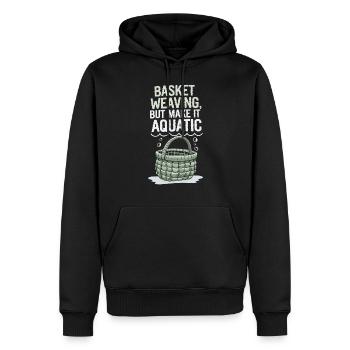 Unterwasser Korb Weben Skurrile Kunsthandwerk - Männer Premium Bio Hoodie - Schwarz - Vorne - Nico (187cm)