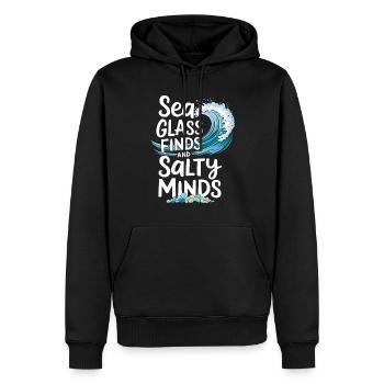 Les chasseurs de verre de mer collectionnent les trésors marins - Sweat à capuche Premium bio Homme - noir - Devant - Nico (187cm)