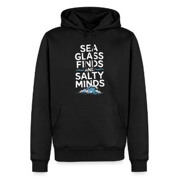 Les chasseurs de verre de mer collectionnent les trésors marins - Sweat à capuche Premium bio Homme - noir - Devant - Nico (187cm)