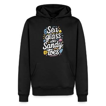 Les chasseurs de verre de mer collectionnent les trésors marins - Sweat à capuche Premium bio Homme - noir - Devant - Nico (187cm)