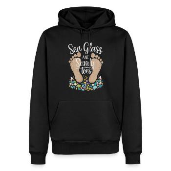 Les chasseurs de verre de mer collectionnent les trésors marins - Sweat à capuche Premium bio Homme - noir - Devant - Nico (187cm)