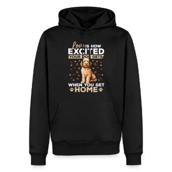 Propriétaire de chien Goldendoodle - Sweat à capuche Premium bio Homme - noir - Devant - Nico (187cm)