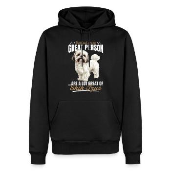 Propriétaire de chien Shih Tzu - Sweat à capuche Premium bio Homme - noir - Devant - Nico (187cm)