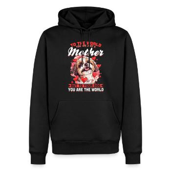 Propriétaire de chien Shih Tzu - Sweat à capuche Premium bio Homme - noir - Devant - Nico (187cm)