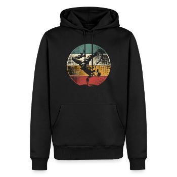 Breakdance - Männer Premium Bio Hoodie - Schwarz - Vorne - Nico (187cm)