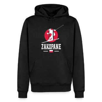 Zakopane Mountains Poland Ski Resort Souvenir - Men’s Premium Organic Hoodie - black - Front - Nico (187cm)