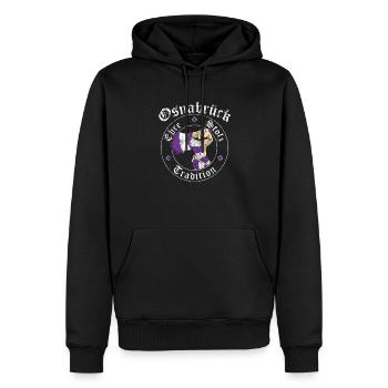 Osnabrück Ehre Stolz Tradition No II - Männer Premium Bio Hoodie - Schwarz - Vorne - Nico (187cm)
