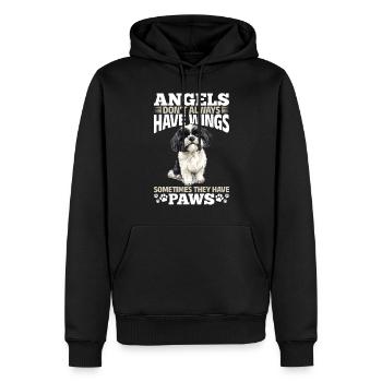 Propriétaire de chien Shih Tzu - Sweat à capuche Premium bio Homme - noir - Devant - Nico (187cm)