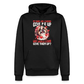 Propriétaire de chien Shih Tzu - Sweat à capuche Premium bio Homme - noir - Devant - Nico (187cm)