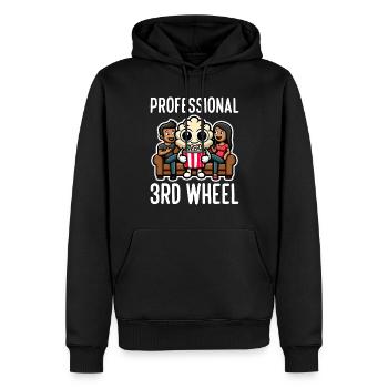 PROFESSIONAL THIRD WHEEL - GIFT - Men’s Premium Organic Hoodie - black - Front - Nico (187cm)