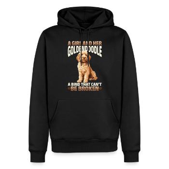 Propriétaire de chien Goldendoodle - Sweat à capuche Premium bio Homme - noir - Devant - Nico (187cm)