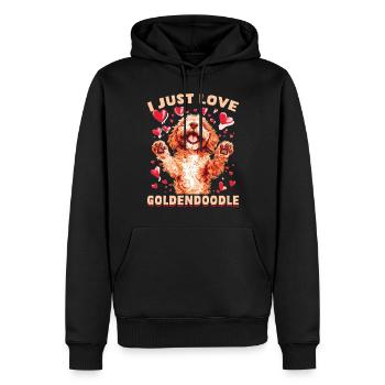 Goldendoodle Dog Owner - Männer Premium Bio Hoodie - Schwarz - Vorne - Nico (187cm)