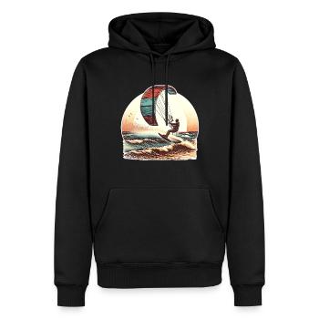 Kitesurf Kitesurfer Kiteboard - Sweat à capuche Premium bio Homme - noir - Devant - Nico (187cm)