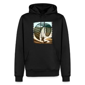 Kitesurf Kitesurfer Kiteboard - Sweat à capuche Premium bio Homme - noir - Devant - Nico (187cm)