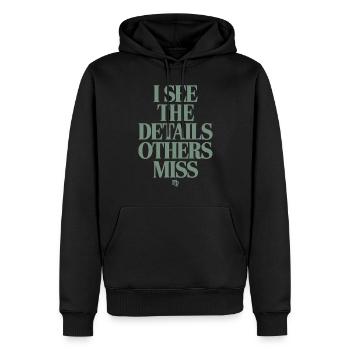 Jungfrau Sternzeichen Ich Sehe Details Andere - Männer Premium Bio Hoodie - Schwarz - Vorne - Nico (187cm)