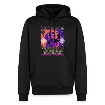 Bâtard. Le remix est meilleur que l’original. - Sweat à capuche Premium bio Homme - noir - Devant - Nico (187cm)