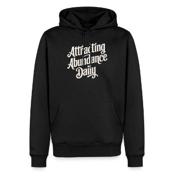 Abondance quotidienne Attirer Manifeste Citation - Sweat à capuche Premium bio Homme - noir - Devant - Nico (187cm)
