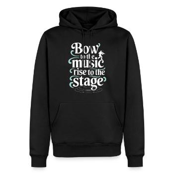 Violonistes, Instrumentistes à cordes, Musique classique - Sweat à capuche Premium bio Homme - noir - Devant - Nico (187cm)
