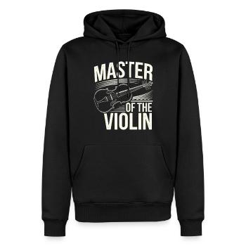 Violonistes, Instrumentistes à cordes, Musique classique - Sweat à capuche Premium bio Homme - noir - Devant - Nico (187cm)