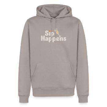 Brunch Kultur Bodenlos Mimosen Liebhaber - Männer Premium Bio Hoodie - Taupe - Vorne - Nico (187cm)