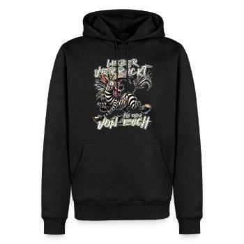 Zebra Mieux vaut être fou que l'un d'entre vous - Sweat à capuche Premium bio Homme - noir - Devant - Nico (187cm)
