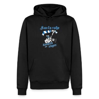 Karlsruhe kämpfen und siegen No II - Männer Premium Bio Hoodie - Schwarz - Vorne - Nico (187cm)