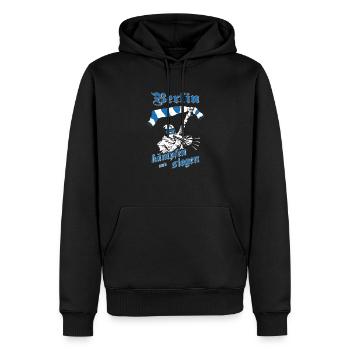 Berlin kämpfen und siegen No II - Männer Premium Bio Hoodie - Schwarz - Vorne - Nico (187cm)