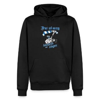 Duisburg kämpfen und siegen No II - Männer Premium Bio Hoodie - Schwarz - Vorne - Nico (187cm)