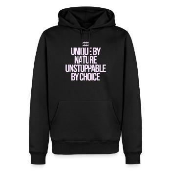 Wassermann Charakter Einzigartig Von Natur Aus - Männer Premium Bio Hoodie - Schwarz - Vorne - Nico (187cm)