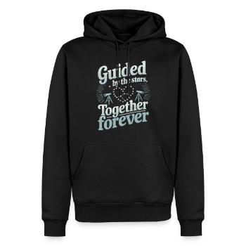 Stargazing For Couples Romantic Nights - Men’s Premium Organic Hoodie - black - Front - Nico (187cm)