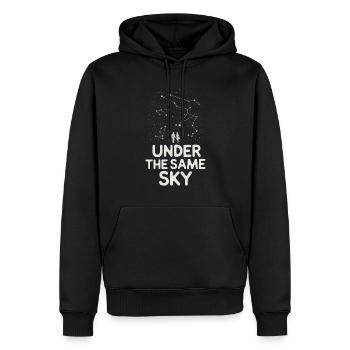 Stargazing For Couples Romantic Nights - Men’s Premium Organic Hoodie - black - Front - Nico (187cm)