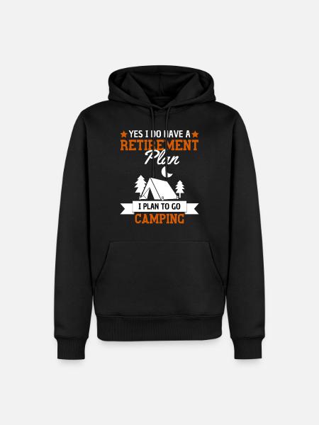 Camping Pensionsordning Pensionister Camping - Herre Premium økologisk hoodie - sort