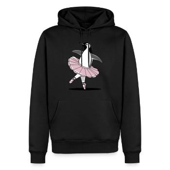Elégant pingouin en tutu de ballet - Sweat à capuche Premium bio Homme - noir - Devant - Nico (187cm)