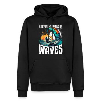 Kitesurf Kitesurfer Kiteboard - Sweat à capuche Premium bio Homme - noir - Devant - Nico (187cm)