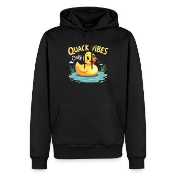 Animaux de la ferme, amateurs de canards, canards de basse-cour - Sweat à capuche Premium bio Homme - noir - Devant - Nico (187cm)