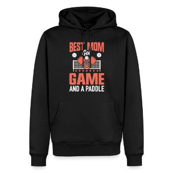 Pickleball Mom Paddleball Mom Paddle Game - Men’s Premium Organic Hoodie - black - Front - Nico (187cm)