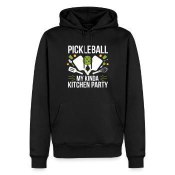 Pickleball Liebhaber Ballsportart Kitchen Ball - Männer Premium Bio Hoodie - Schwarz - Vorne - Nico (187cm)