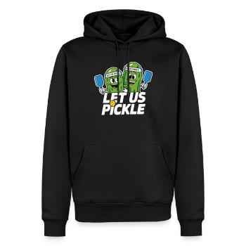 Lustiges Pickleball Gurken Liebhaber Ballsportart - Männer Premium Bio Hoodie - Schwarz - Vorne - Nico (187cm)