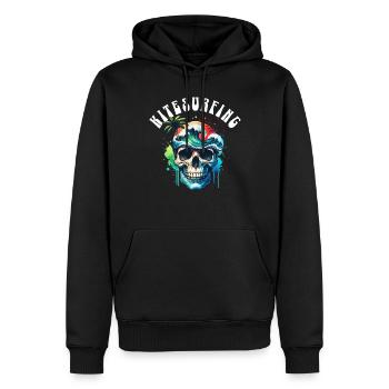 Kitesurf Kitesurfer Kiteboard - Sweat à capuche Premium bio Homme - noir - Devant - Nico (187cm)